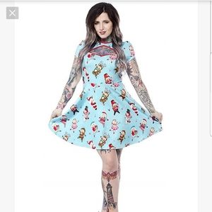 Sourpuss Christmas Kewpies Scuba Dress